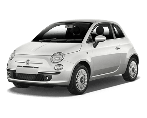 Weißer-Grauer Fiat 500